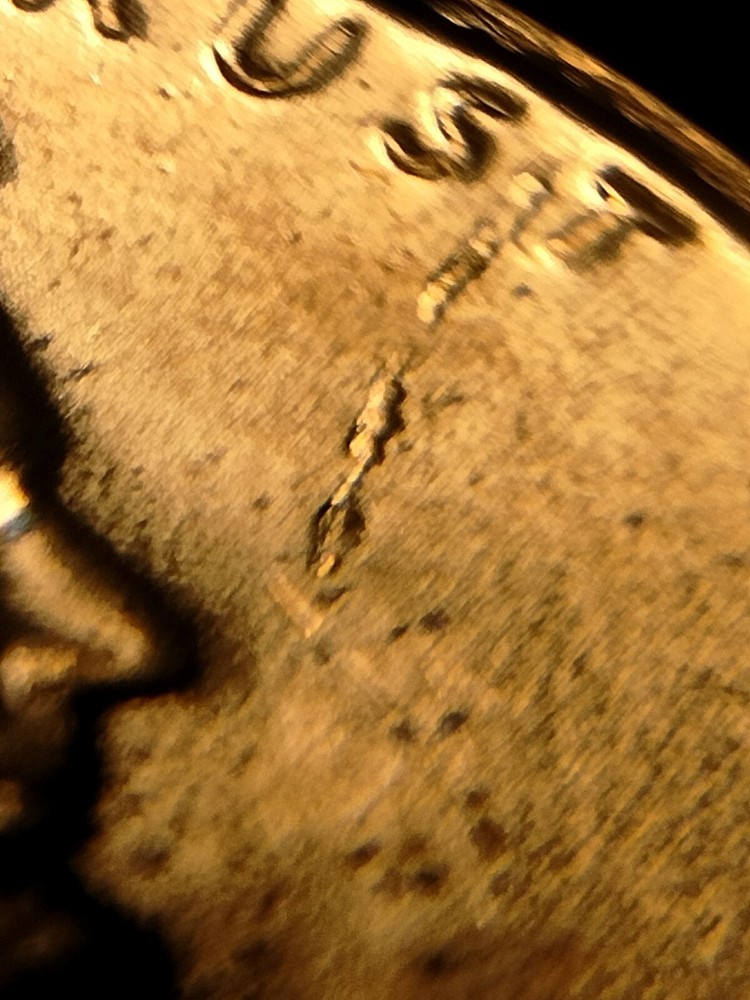 1969 D Lincoln Memorial Cent Die Break Error