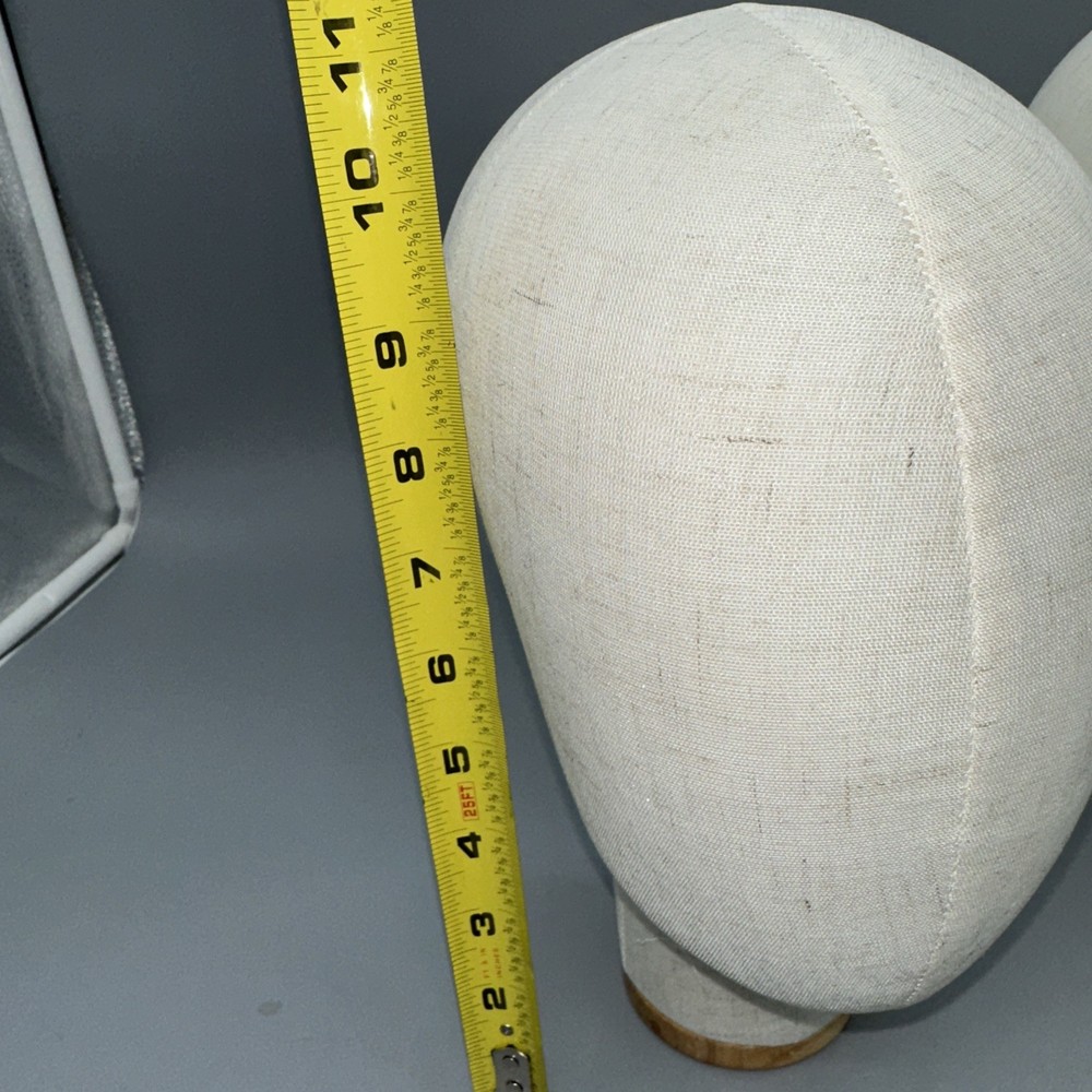 2-Tabletop Canvas Wig Making Mannequin Hat Holder Stand