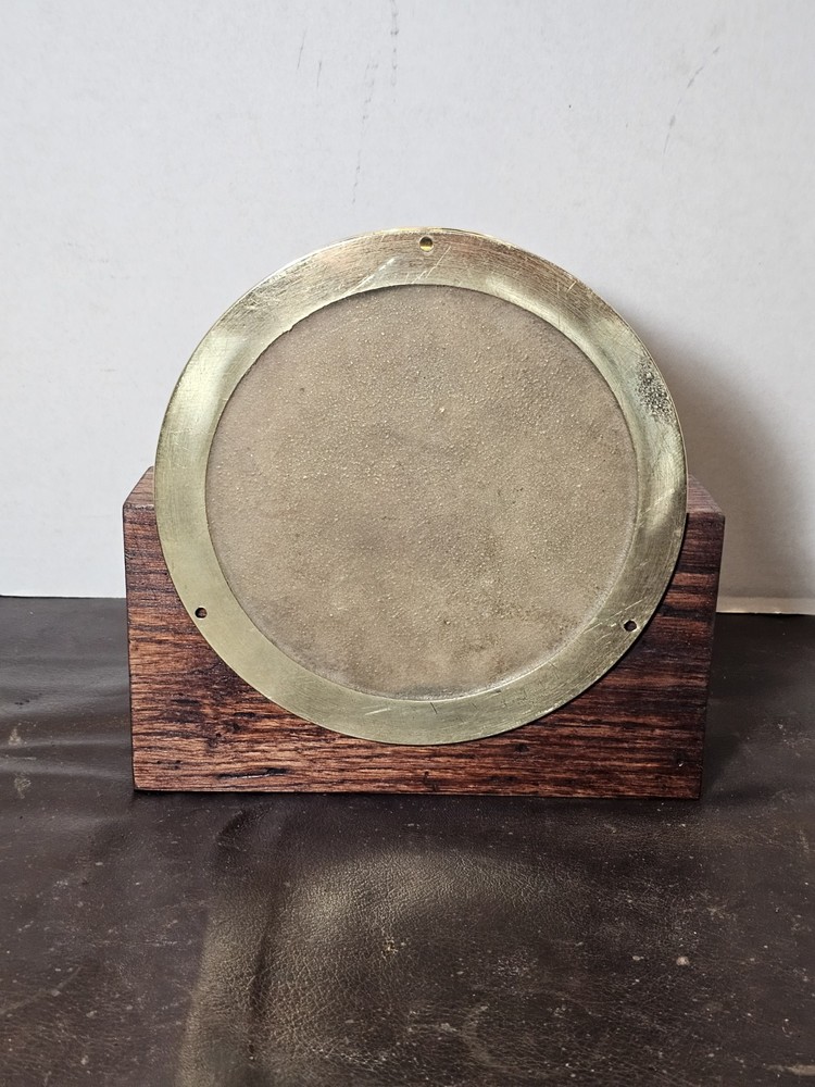 Vintage Seth Thomas Brass Ship's Clock with Stand, Working