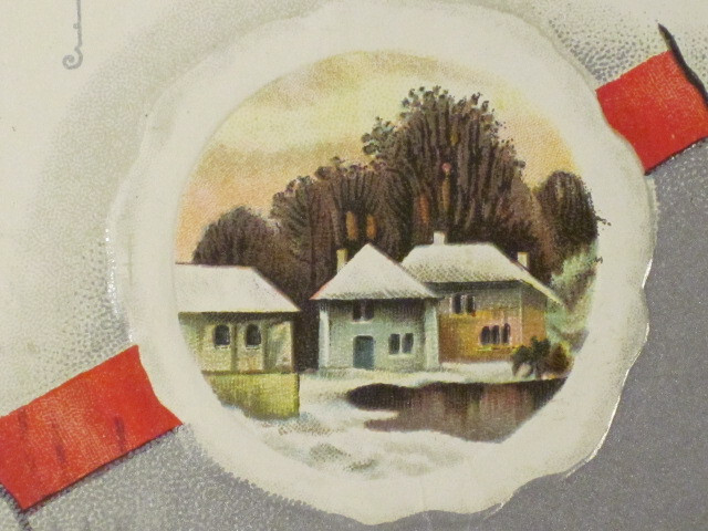 1909 Embossed Christmas Postcard -