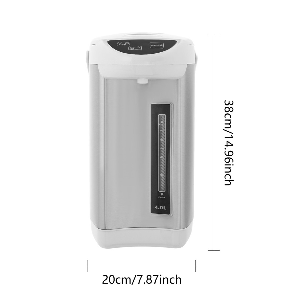 4L Water Boiler, Electric Water Boiler, Stainless Steel Water Boiler Grey NEW