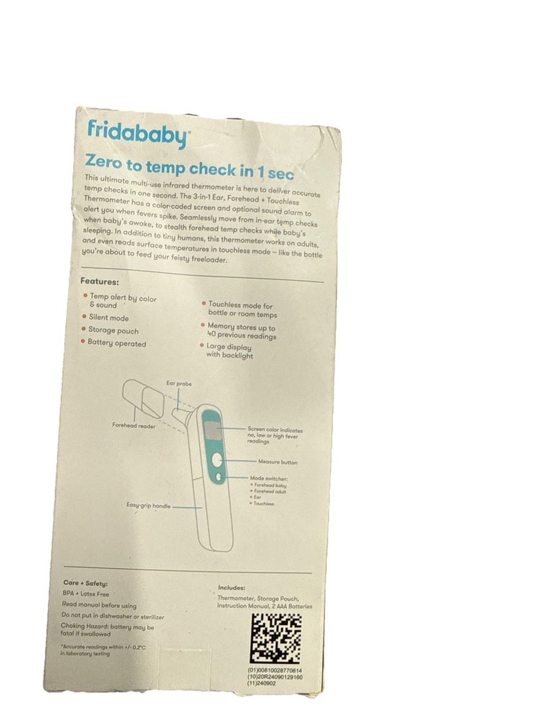 FridaBaby Forehead Thermometer - White
