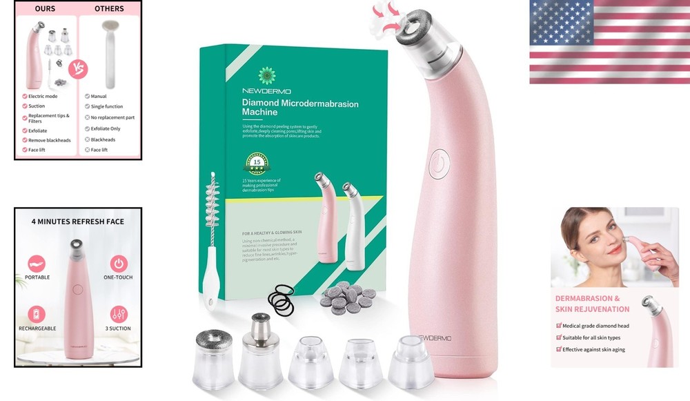 Portable Diamond Microdermabrasion Device