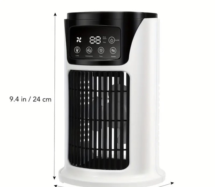 Portable 3-in-1 USB Air Conditioner Humidifier with Cooling Light Fan