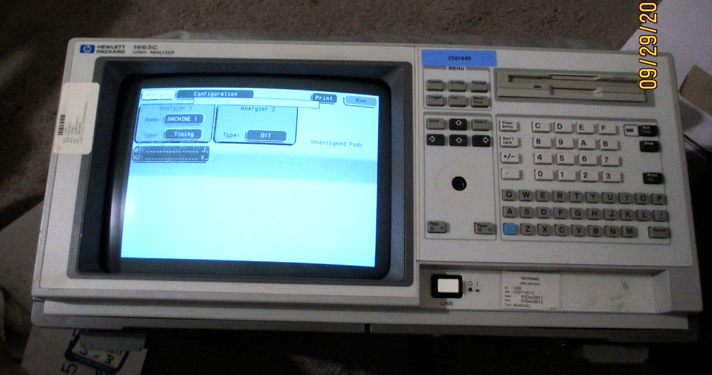 HP Agilent 1663C 34-Channel Logic Analyzer & Omega Chart Recorder