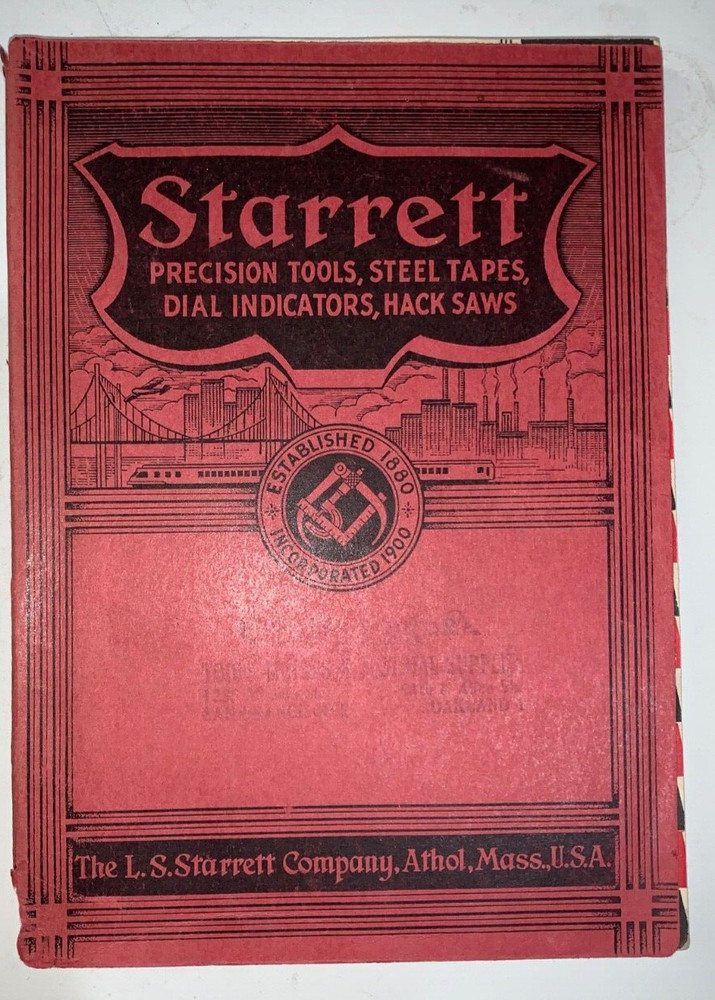 Starrett Precision Tools Catalog #26, 1938