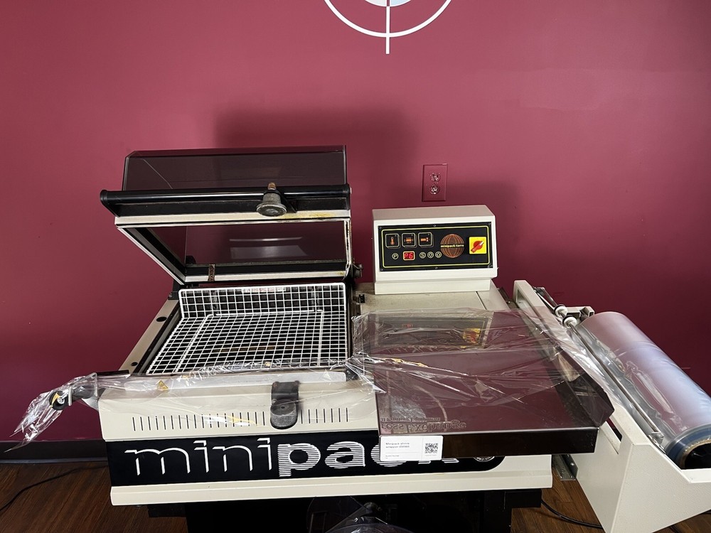 MINIPACK FM 75 DIGIT SEMI-AUTOMATIC SHRINK WRAP MACHINE !Video!