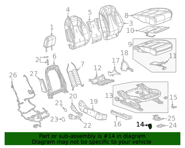 Genuine GM Cushion Frame Bracket 84918359