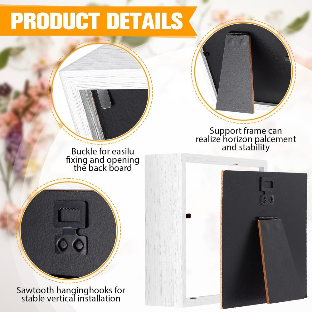 Ripeng 16 Pack Shadow Box Frame Display Case Picture Frame for Wedding Bouque...