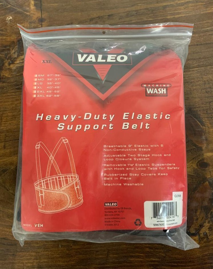 Valeo Heavy-duty VEH Elastic Support Belt Sized XXL