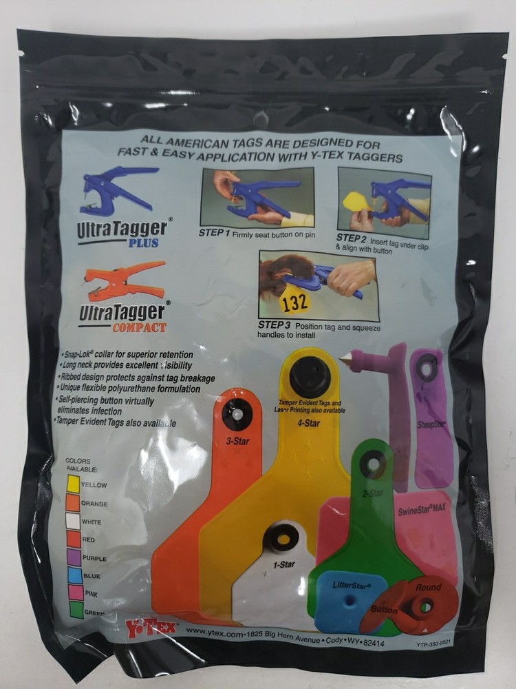 Y-Tex 7513000 2* Livestock Tags