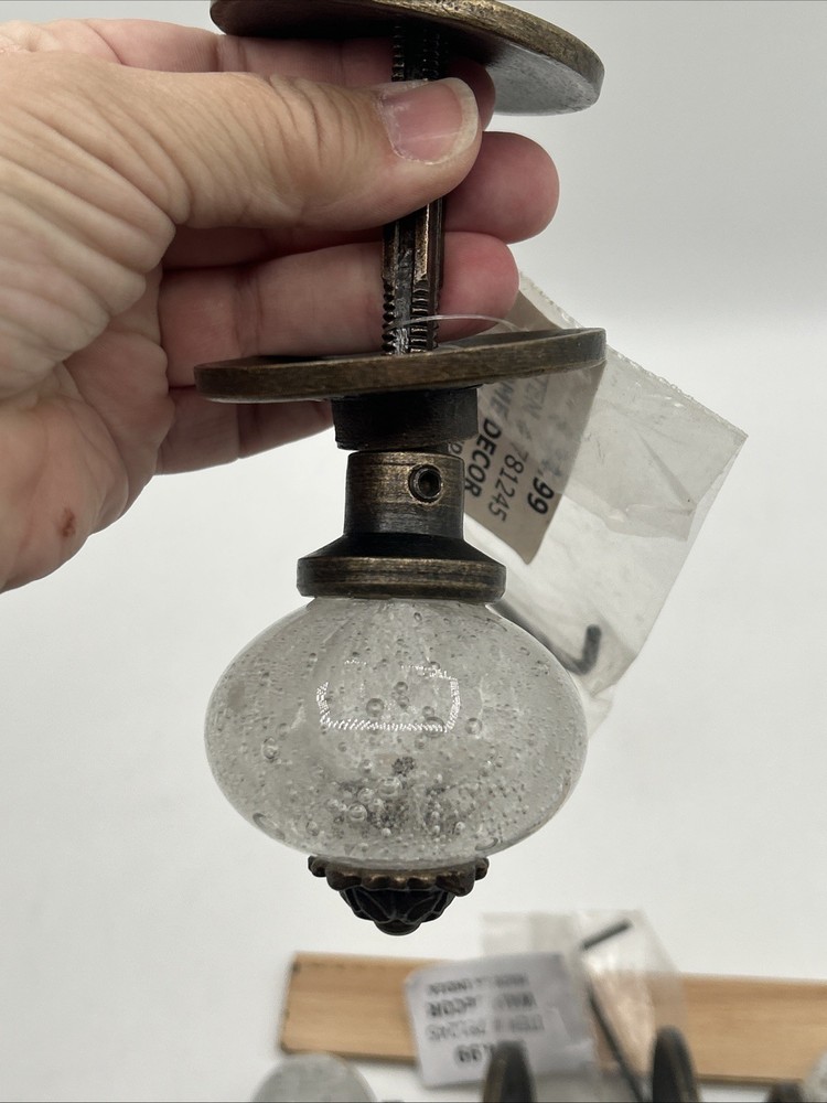 TWO Bubble Glass Knob Pull Decorative Door Knobs Hardware by Hobby Lobby