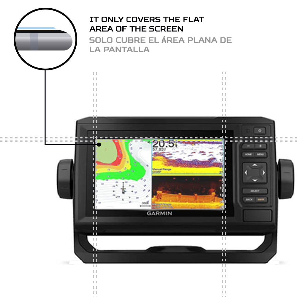 ANTISHOCK Screen protector for Garmin echoMAP Plus 63cv