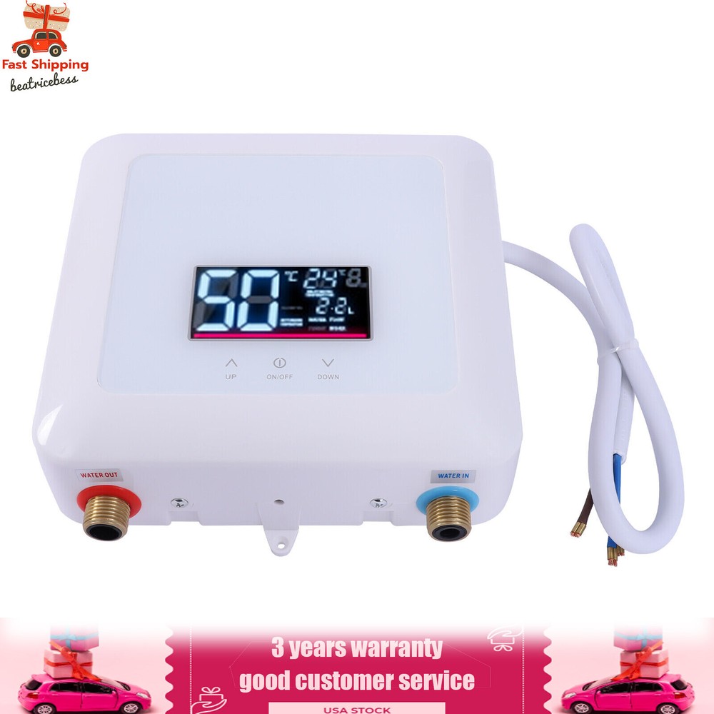 5500W 110V Tankless Hot Water Instant Heater Electric Shower Kitchen Boiler Bath