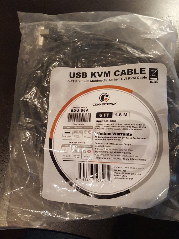 Connectpro SDU-06A USB/DVI-I/Audio KVM Cable