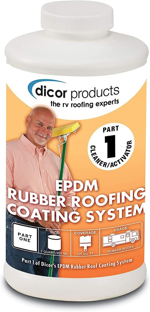 Dicor RP-CRP-Q EPDM Rubber Roof Coating Systems Cleaner Activator 1 Quart