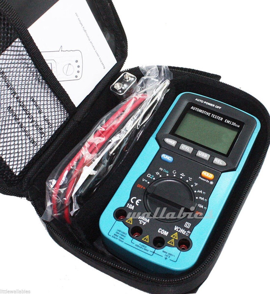 New LCD Auto Range Digital Multimeter Buzz AC DC Volt Amp OHM Temp Tester