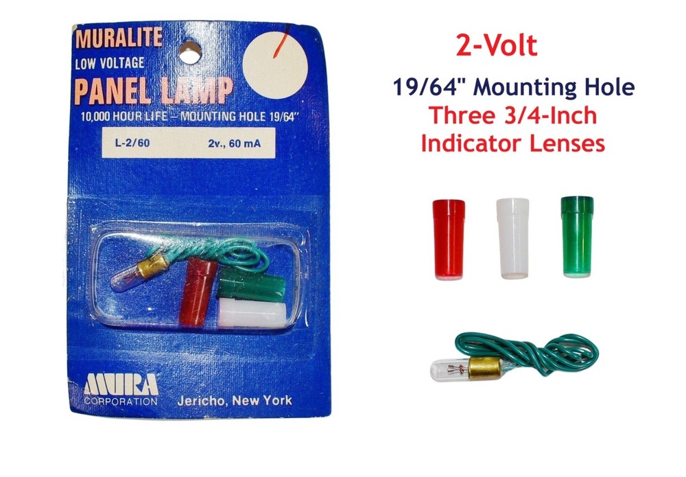 Muralite 2 Volt Panel Indicator Lamp Battery Power Indicator Etc.
