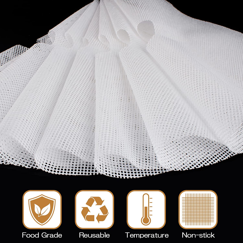 8 Pack round Silicone Dehydrator Sheets Premium Non Stick Silicone Mesh for