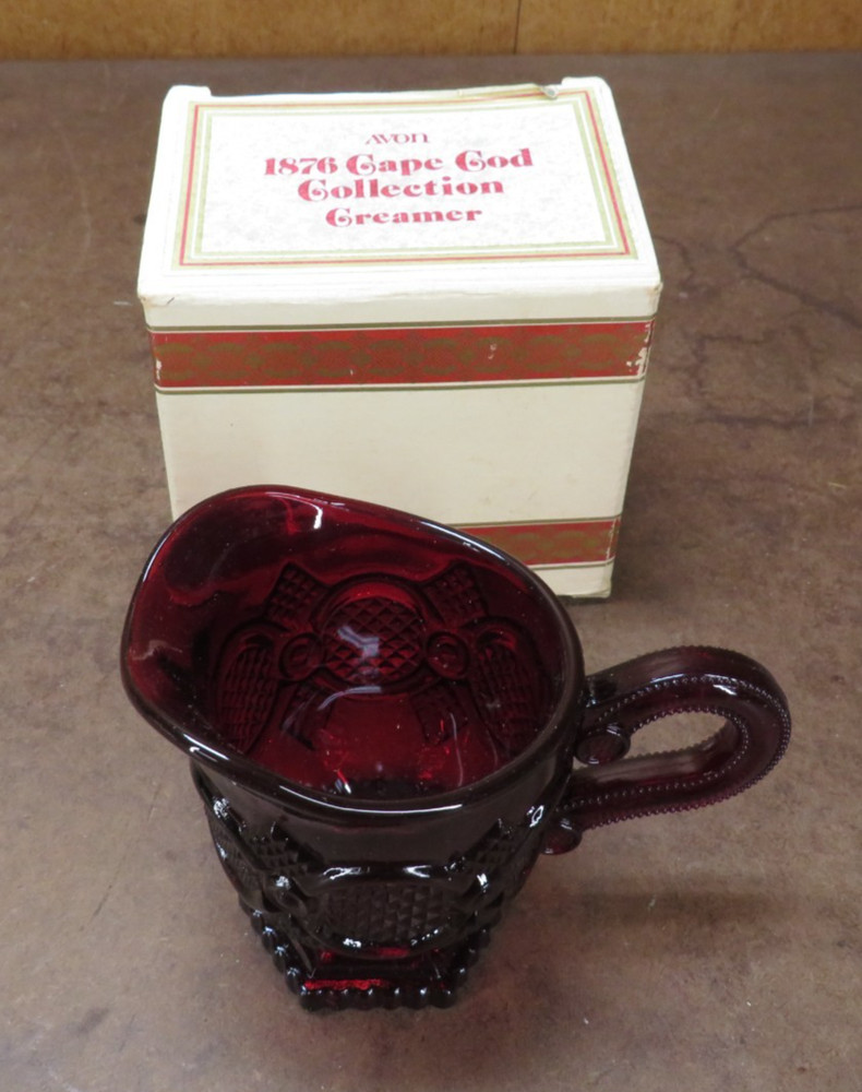 Avon 1876 Cape Cod Collection Ruby Red Replacement Creamer Glass