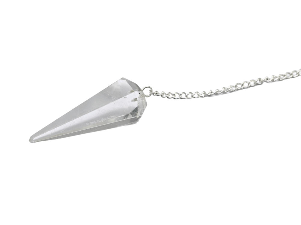 Clear Quartz Dowsing Crystal Pendulum