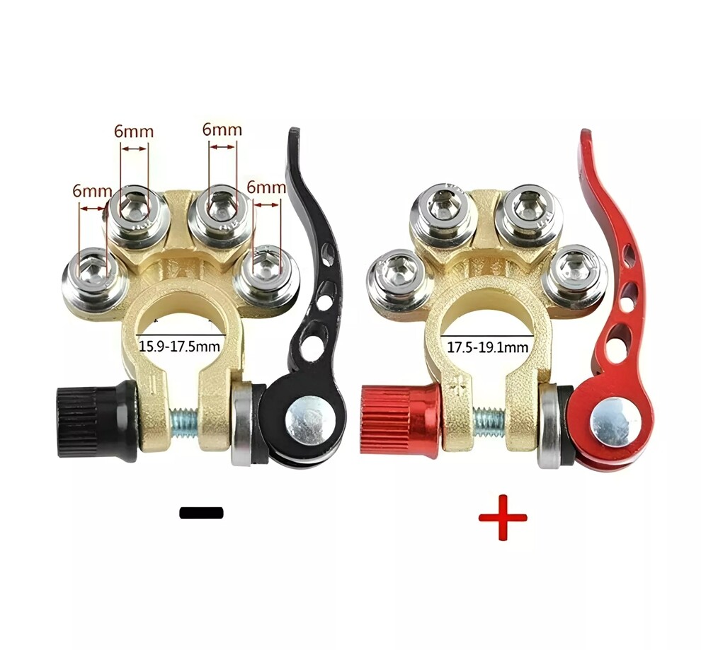 (2Pcs) Car Battery Terminal Connector Clamp Quick Release Adjust Disconnect Tool