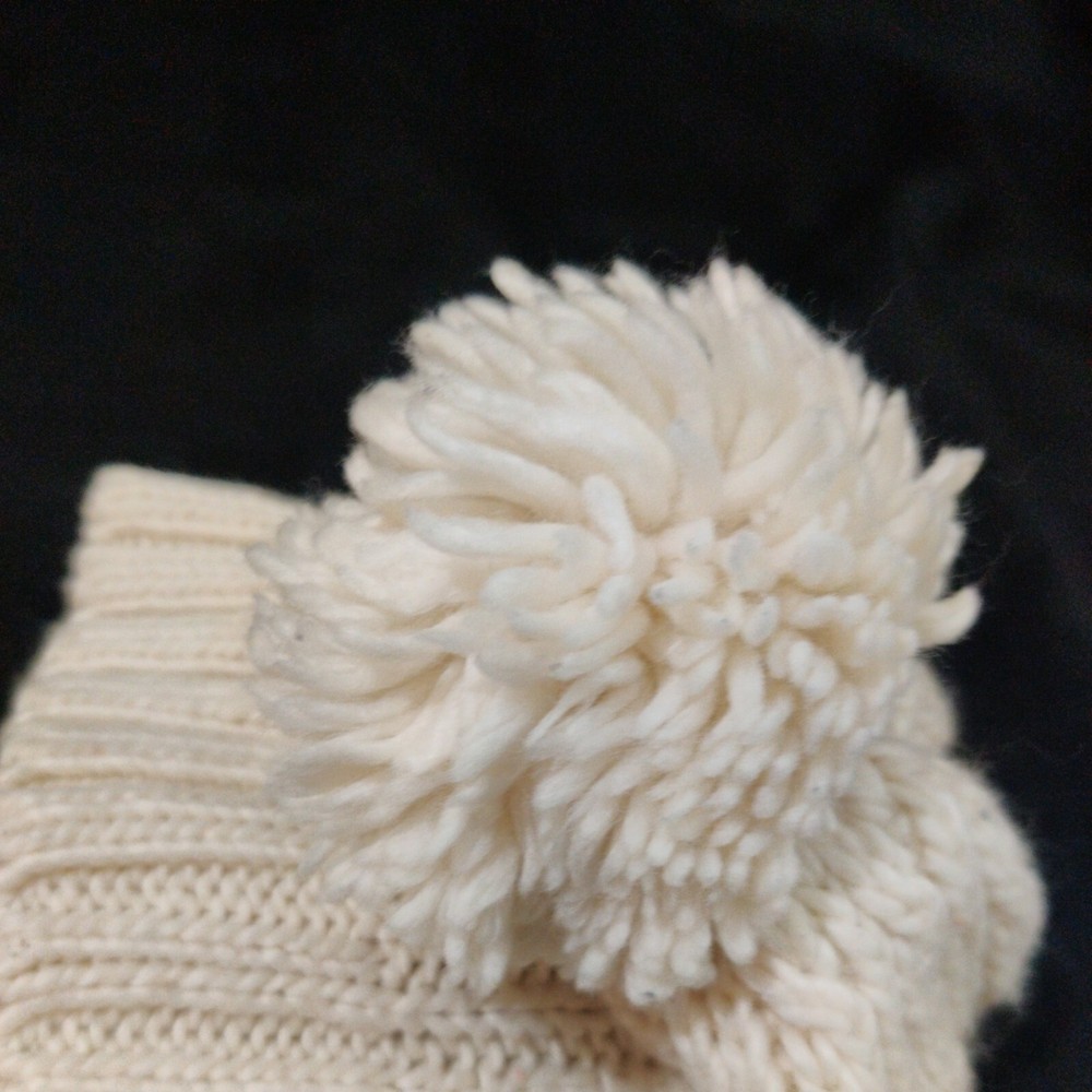 Winter White Handmade Knitted Winter Cap / Hat