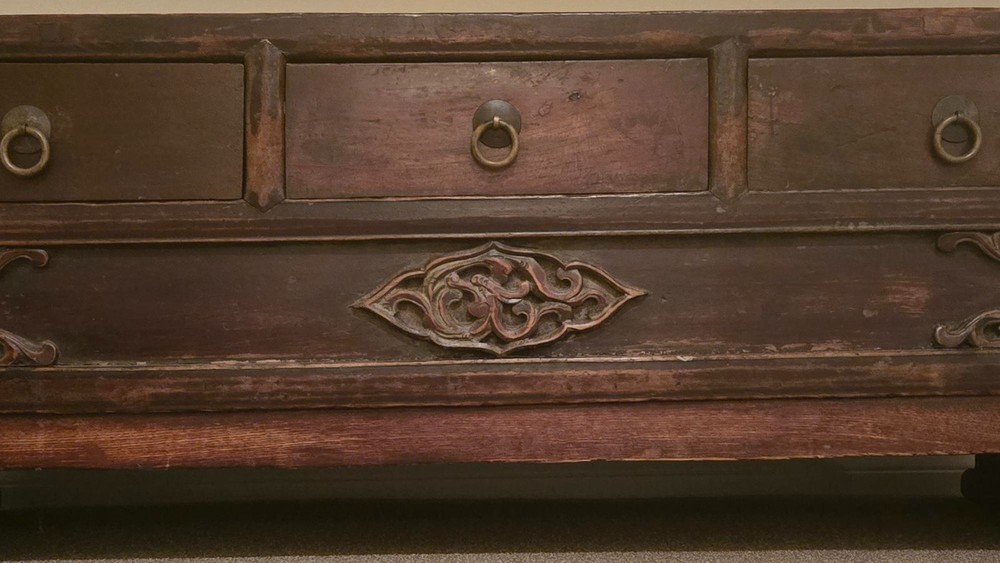 Antique Low Boy Chinese Console Cabinet
