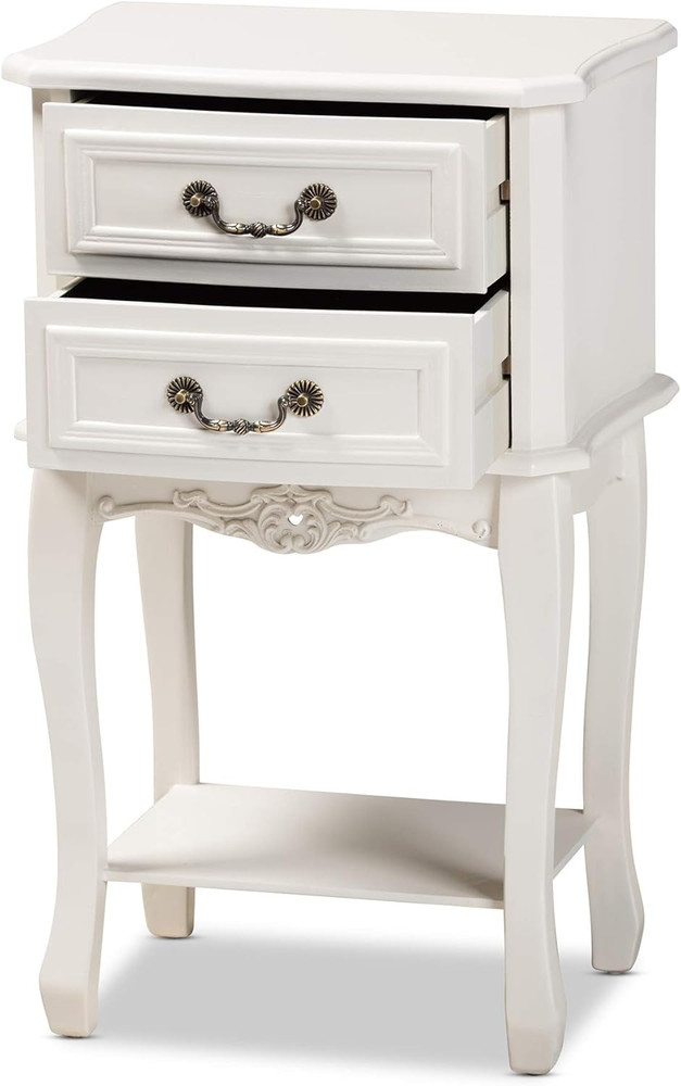 Nightstands, White/Brass