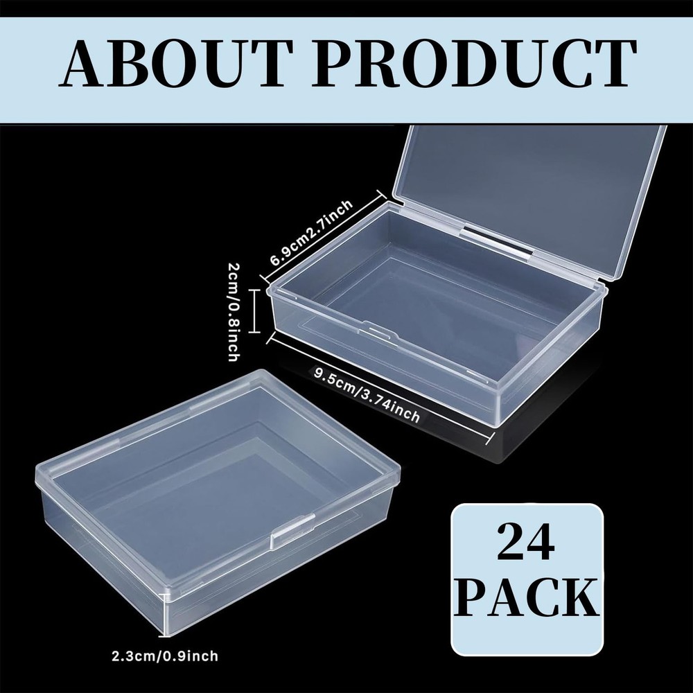 24 Pack Playing Card Case, Clear Playing Cards Deck Boxes, Empty Deck Cases, ...