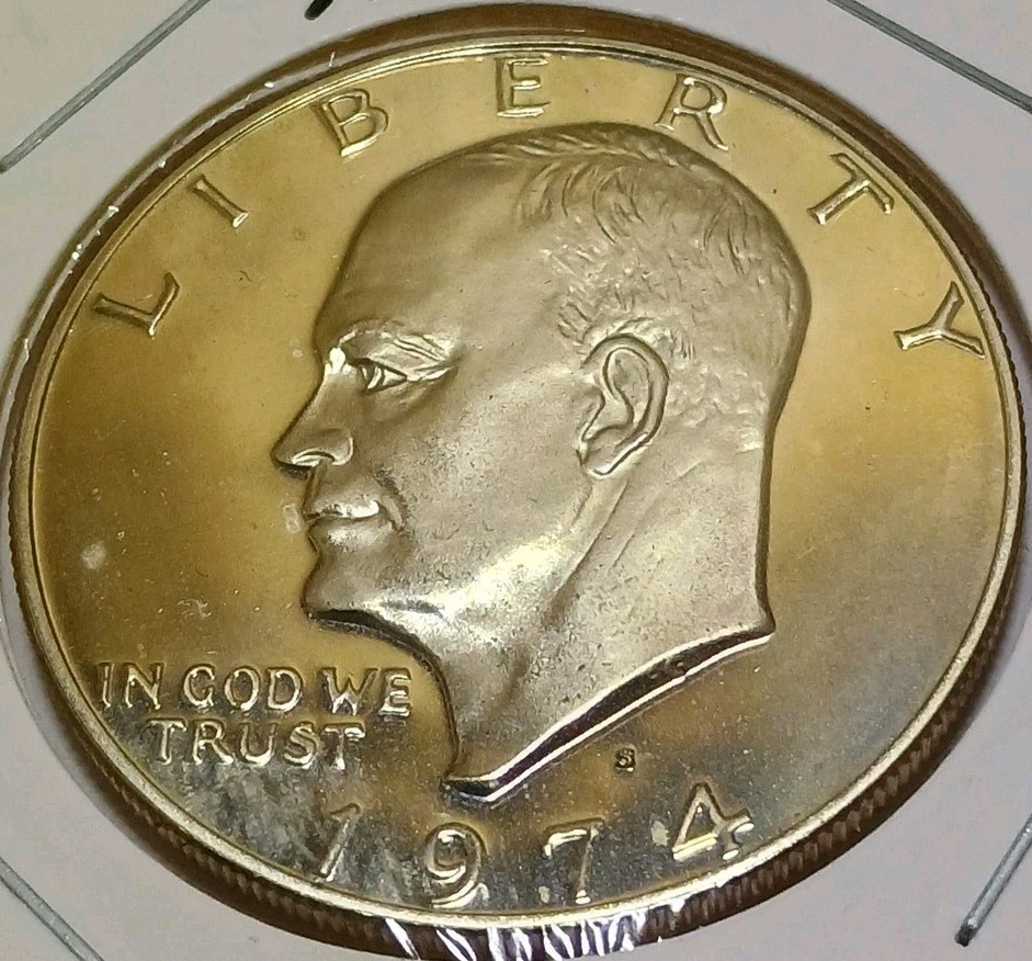 1974 S Eisenhower Gem Proof Clad Dollar