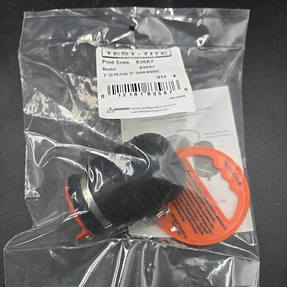 Test-Tite 83587 Pressure Relief Pneumatic Test Plug 3"