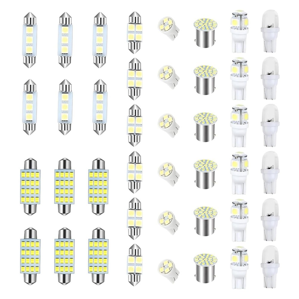 42 PCS Car Interior LED Light Combination Set, T10 31 mm 36 mm 41 mm Auto Rea...
