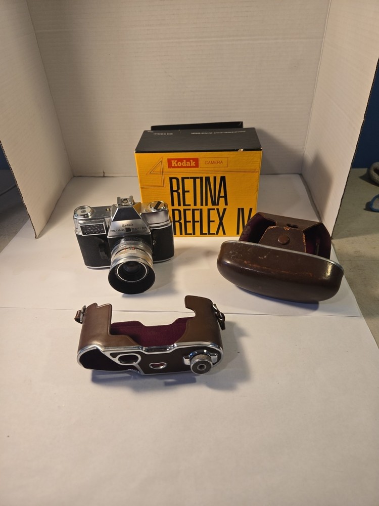 KODAK Rerina Refex IV 35mm Camera Leather Case Original Box   (10)