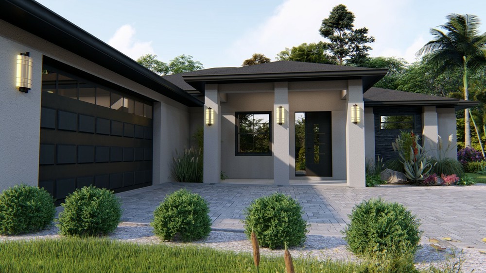 BLUEPRINTS CONTEMPORARY HOUSE PLAN ARCHUP #103