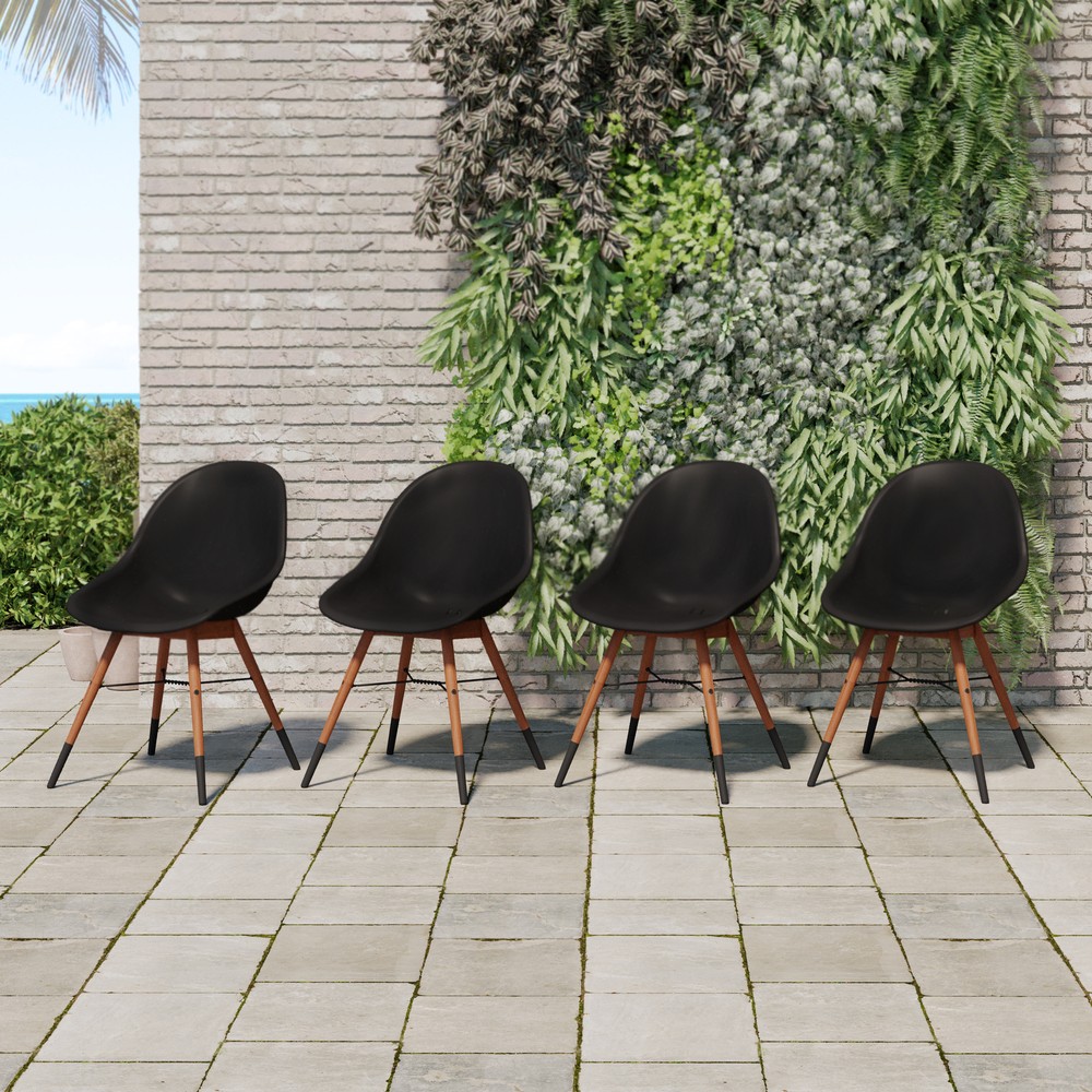 Amazonia Chatelus 3-Piece Outdoor Dining Set | Eucalyptus | Ideal for Patios
