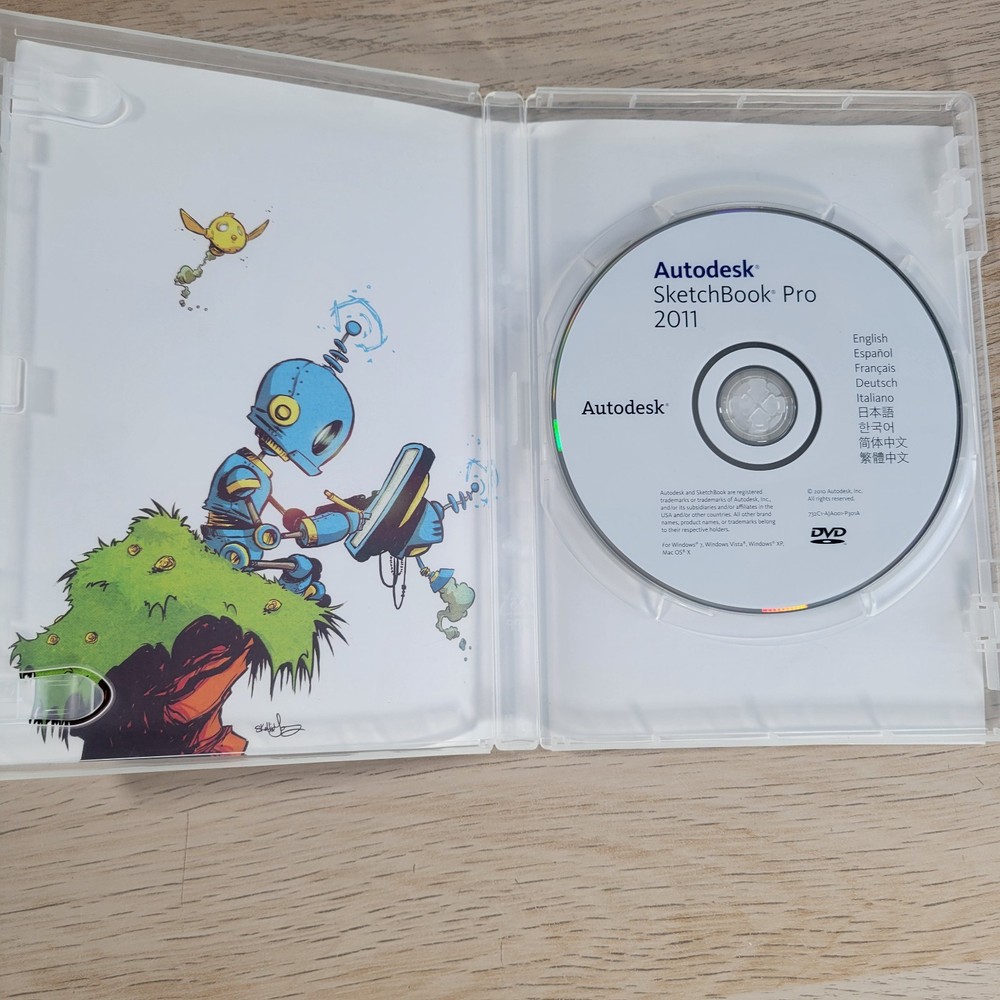 Autodesk SketchBook Pro 2011 Windows PC Software Product Key Disc Case