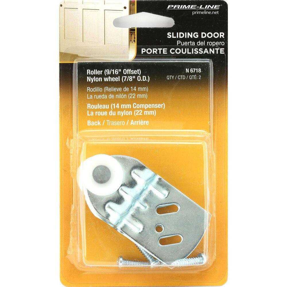 9/16 In. Offset Sliding Wardrobe Back Door Roller Assembly (2-Pack)