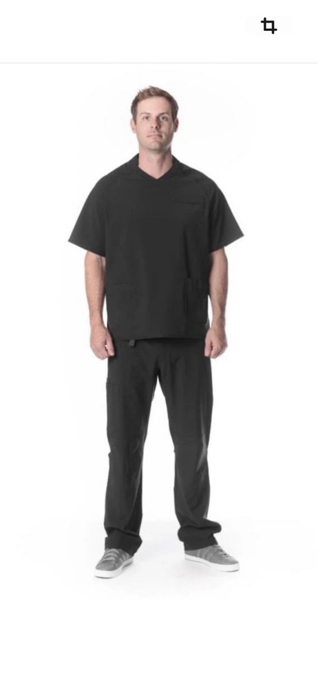Essential Threads Welby Scrub Set Polyester Spandex Black