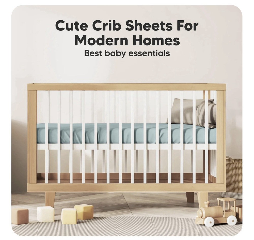 2-Pack Mini Crib Sheets Fitted - 28x52 Pack N Play Sheets Toasty