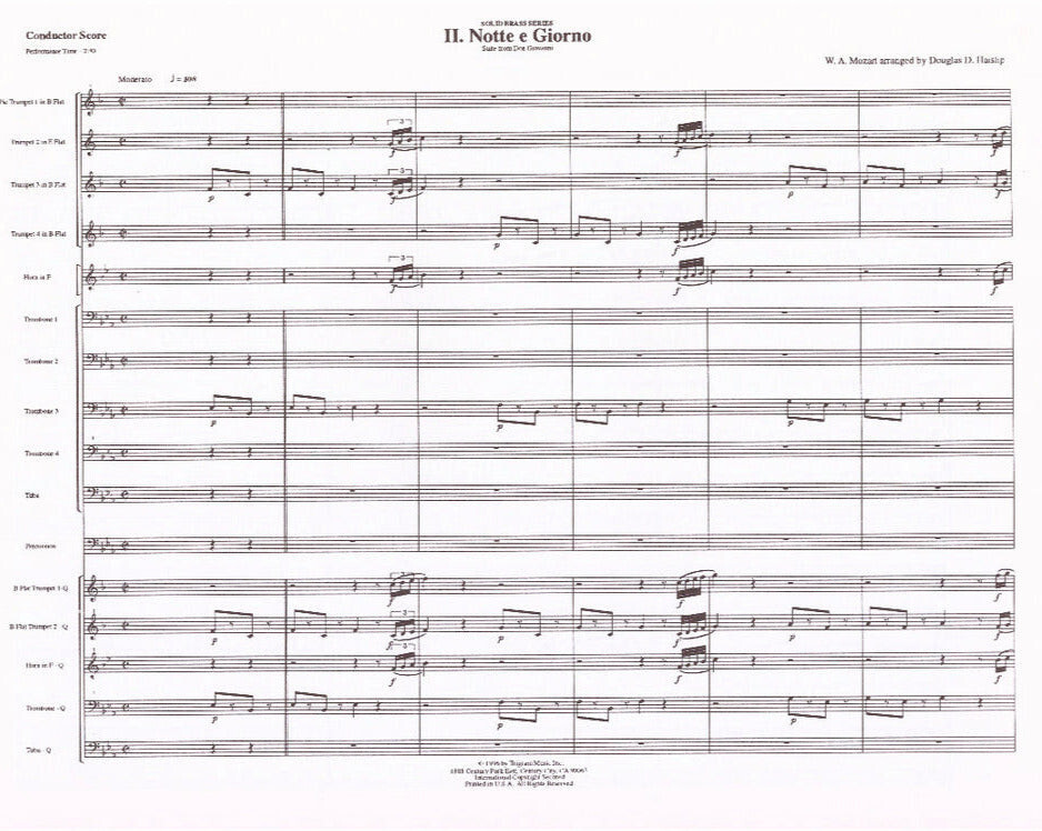 Brass Quintet, Opera is Long Music Bundle #6