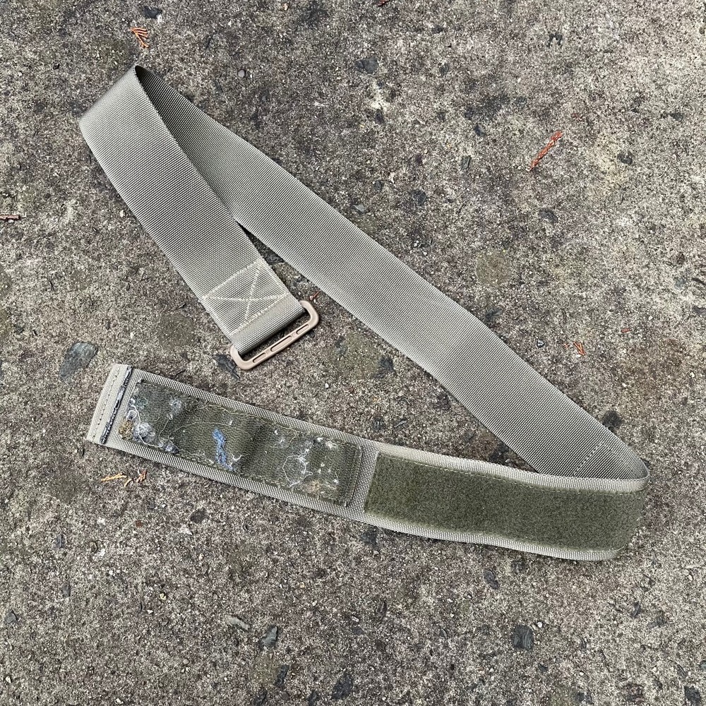 Belt Nylon Light Olive Low Profile Hook, Loop Closure British Army Surplus Issue