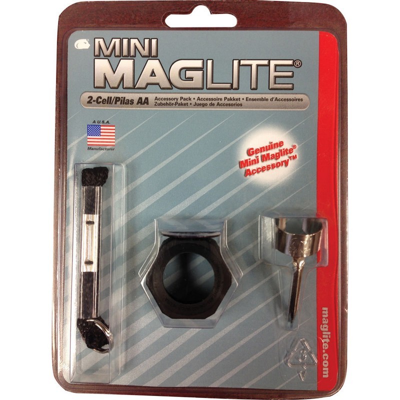 Maglite AM2A016 Flashlight Accesory Pack for Mini Maglite AA Flashlights, Black