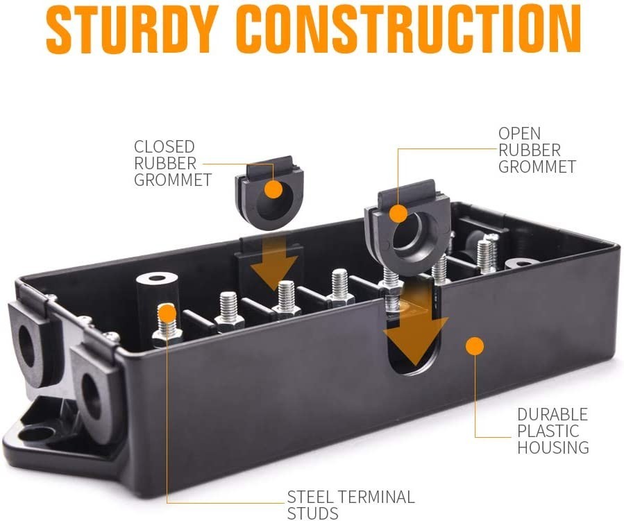 7 Way Trailer Wire Junction Box With Cord 4 Wire Trailer Cable RV Accessories