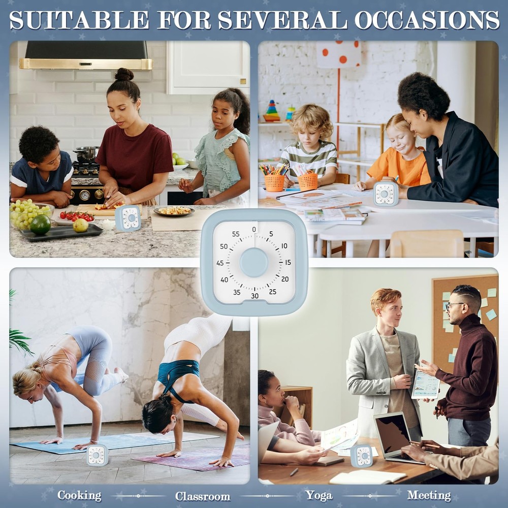 Visual Timer, 60 Minute Countdown Timer for Adults, Pomodoro Timer for Classr...