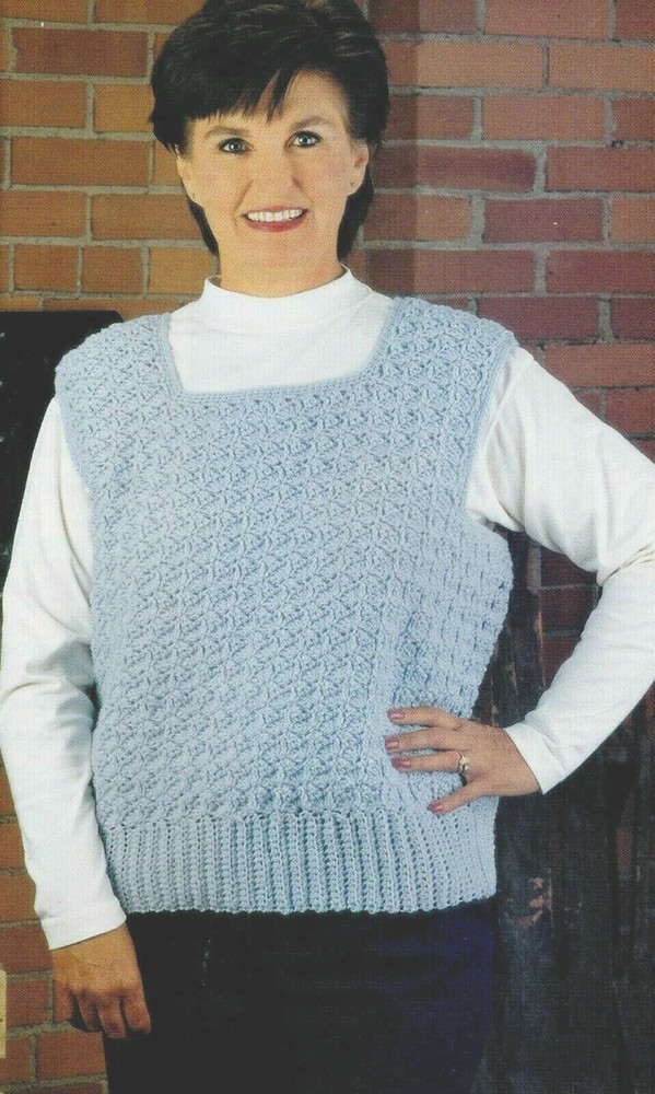 BEGINNER Diagonal Shell Vest/Apparel/Crochet Pattern INSTRUCTIONS ONLY