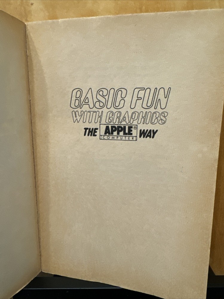 Basic Fun With Graphics The Apple Computer Way Vintage Programs 1983 Avon
