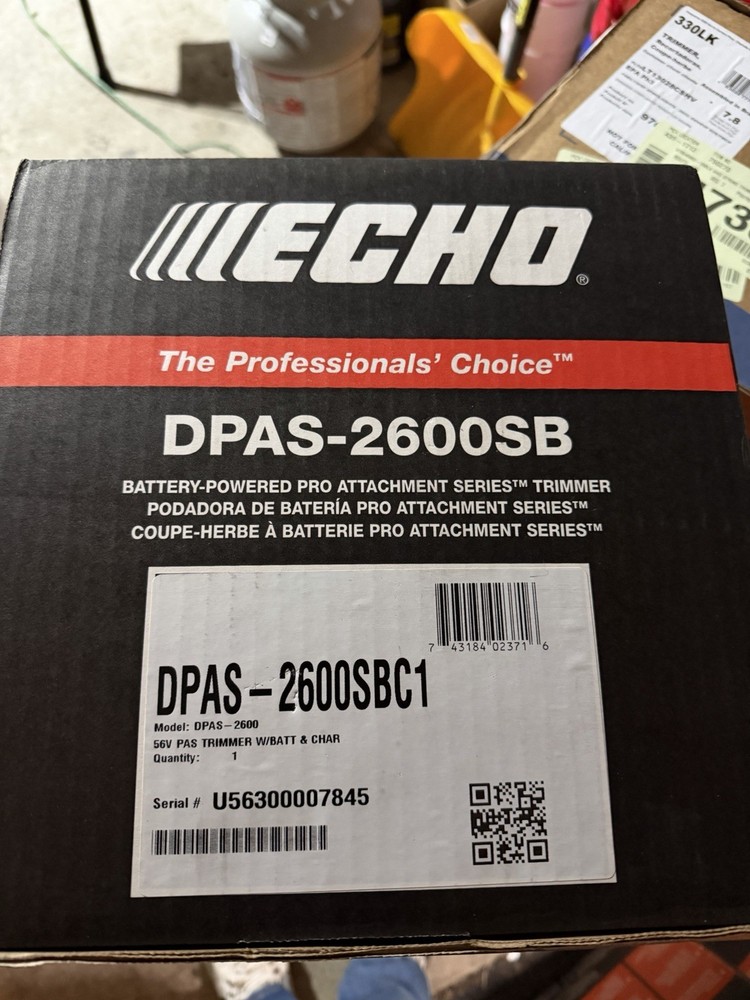Echo DPAS-2600SBR2 Pro Attachment String Trimmer w/ 5Ah Battery & Rapid Charger
