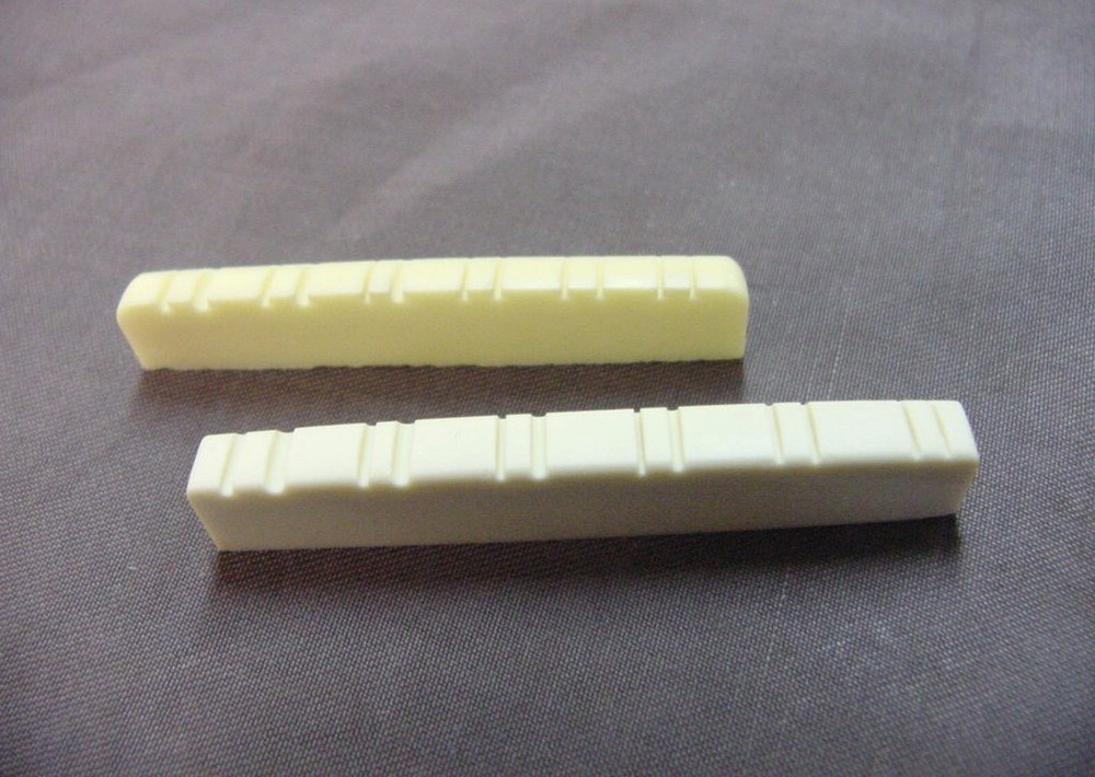 2 PRE-FITTED UPPER NUTS FOR TWELVE STRING GUITAR ( 12 STRING)