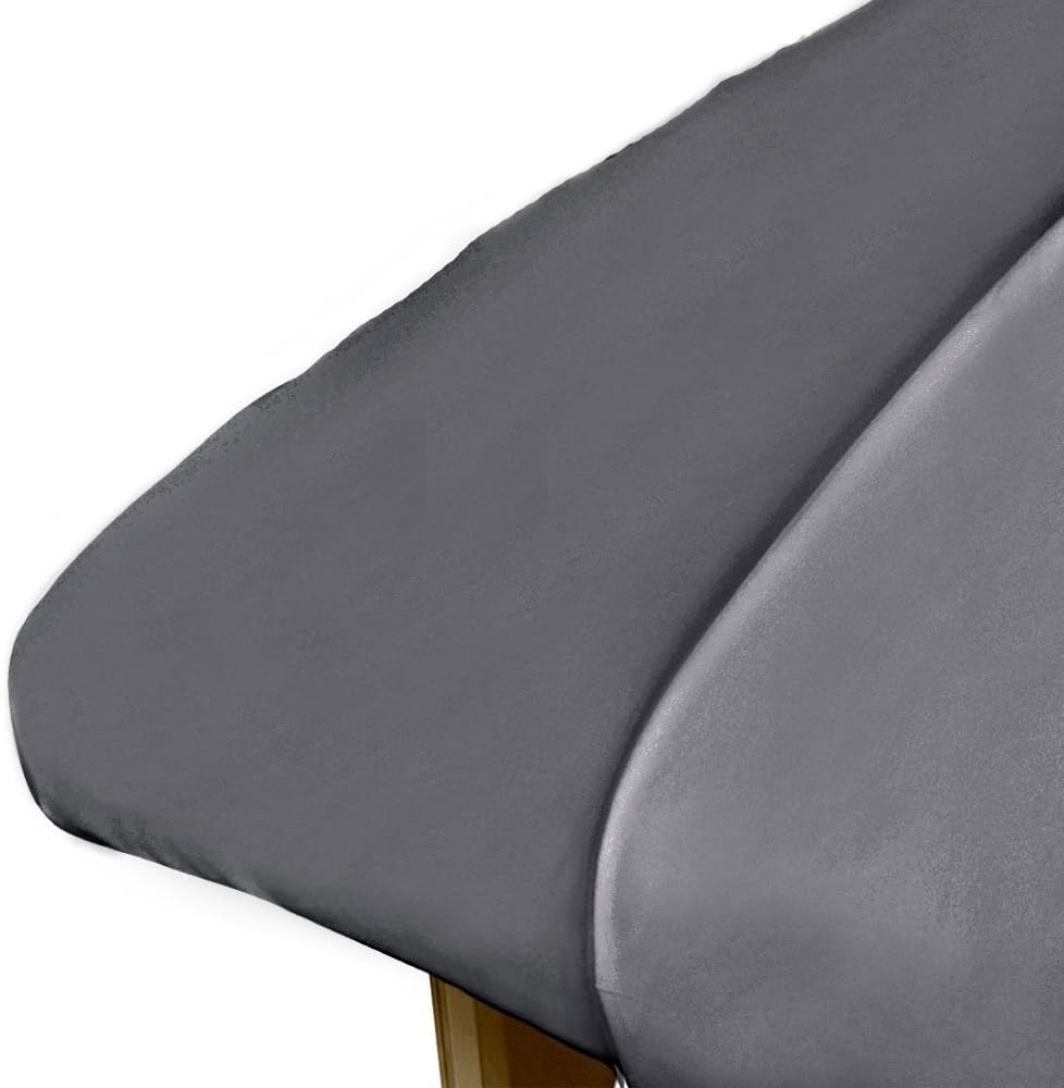 Microfiber Massage Fitted Sheet Cool Grey 36x77x7 Inches
